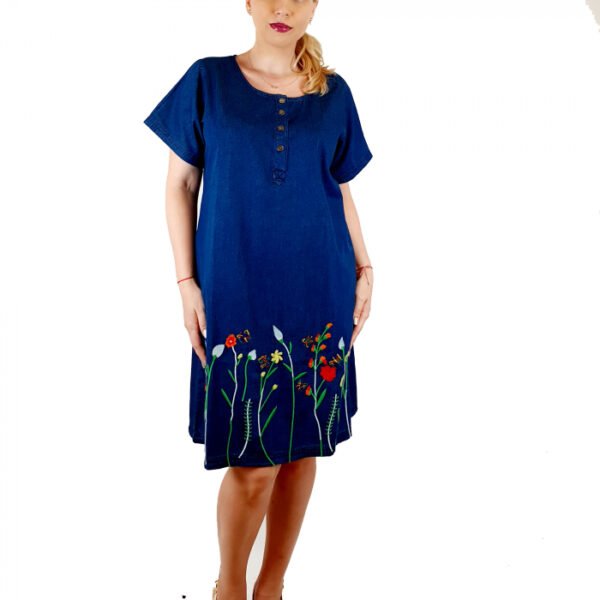Rochie Traditionala din denim Sanda 16