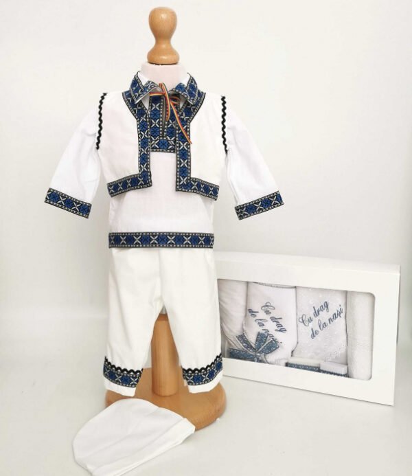 Set Botez Traditional Adi 5 2 piese costumas traditional si trusou brodat