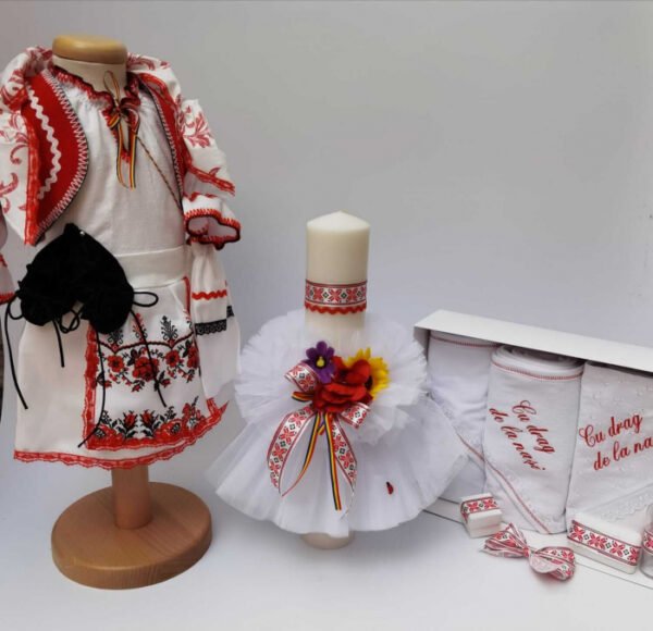 Set Botez Traditional Marina 3 3 piese Botez Traditional costumas trusou si lumanare