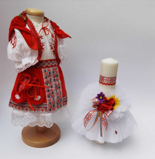 Set Botez Traditional Marina 5 2 piese Botez Traditional costumas si lumanare