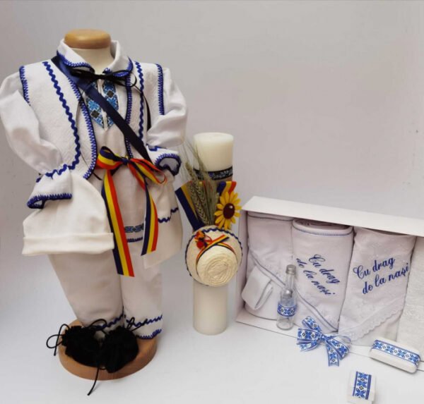 Set Botez Traditional Raul 16 3 piese Botez Traditional costumas trusou si lumanare