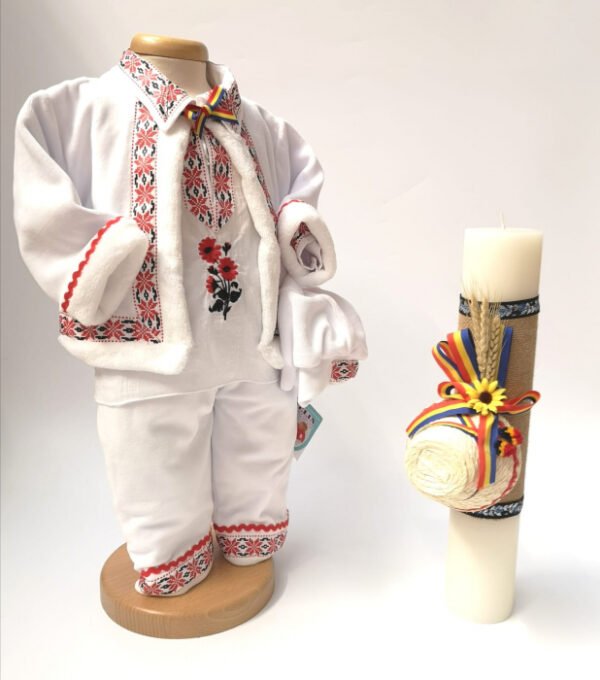 Set Traditional Botez Baiat Costumas Lumanare 2