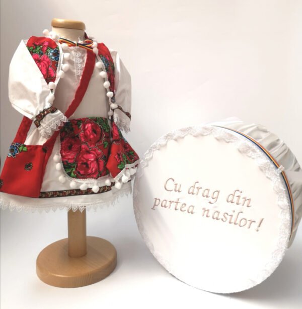 Set Traditional Botez Fetita Costumas Cutie trusou 4