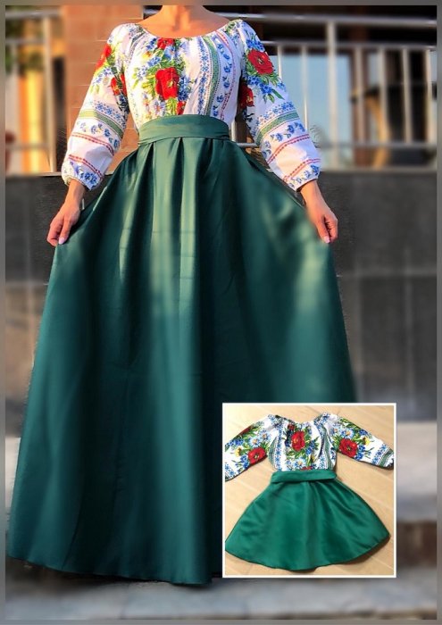 Set rochii stilizate traditional Mama si Fiica model 9