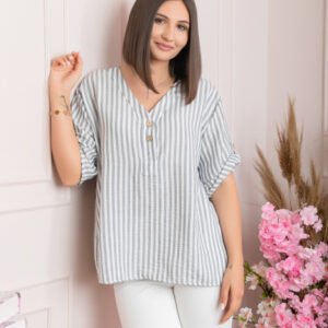 Bluza casual Freya cu dungi gri