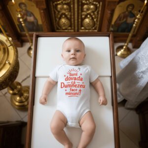 Body bebelus cu mesaj    Sunt dovada ca Dumnezeu face minuni !