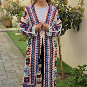Cardigan brodat macrame 2