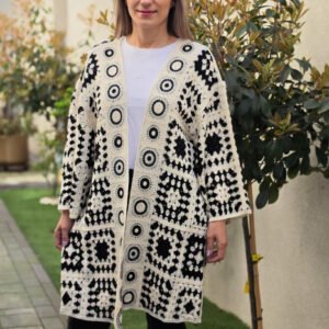 Cardigan brodat macrame 3