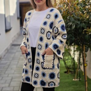 Cardigan brodat macrame 4