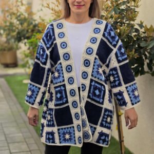 Cardigan brodat macrame 5