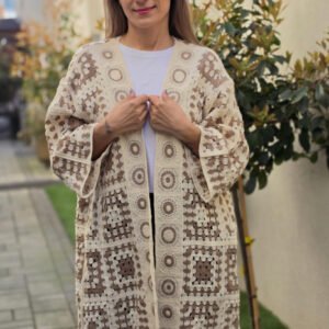 Cardigan brodat macrame 6