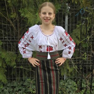 Catrinta Traditionala cu Brau pentru Fetite