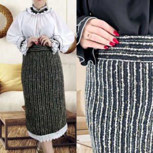 Catrinta si brau traditionala cu fir de lame pentru dama - Silvia 4