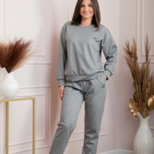 Compleu dama casual-sport gri cu pantaloni Leanne
