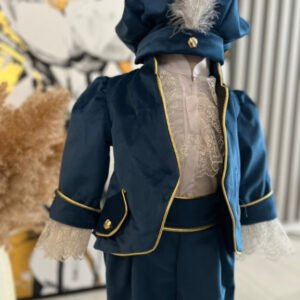 Costum Botez Conte pentru baieti - albastru