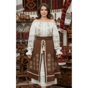 Costum Popular cu broderie traditionala Ana 4