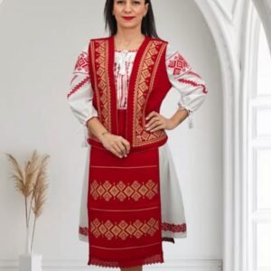 Costum Rochie  Vesta  Brau si 2 Fote