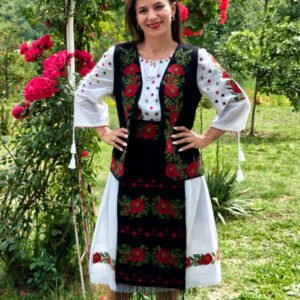 Costum Rochie  Vesta  Brau si 2 Fote Minodora
