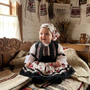 Costum Traditional Fetite 0-12 luni Mariuca 2