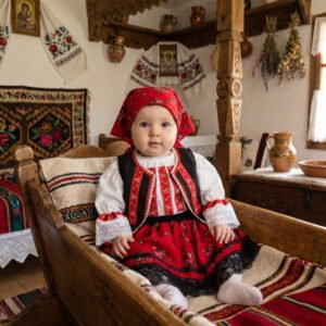 Costum Traditional Fetite 0-12 luni Mariuca 3