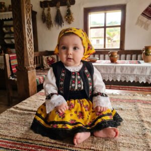 Costum Traditional Fetite 0-12 luni Mariuca