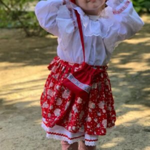 Costum Traditional Fetite 0-12 luni Model VII