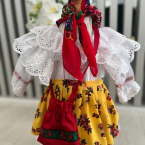 Costum Traditional Fetite 0-12 luni Model VIII