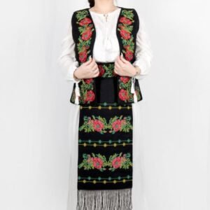 Costum Traditional Vesta si 2 Fote brodate Cerasela