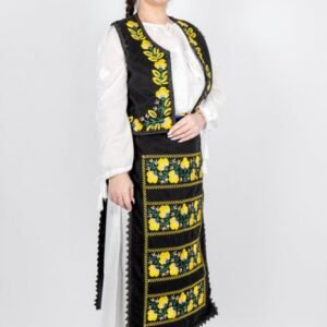 Costum Traditional Vesta si 2 Fote brodate Flori