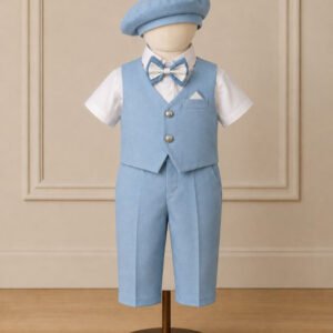 Costum baieti botez catifea Mathias 12 - Diferite Culori