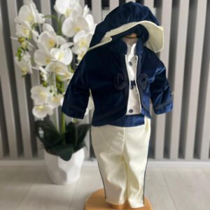 Costum de Print pentru Botez - Bleumarin