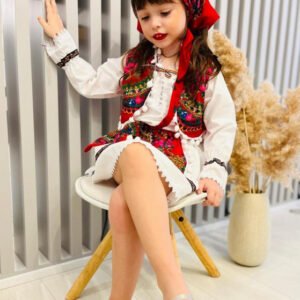 Costum popular fetite Maria format din 5 piese ( 1 ani si 8 ani )