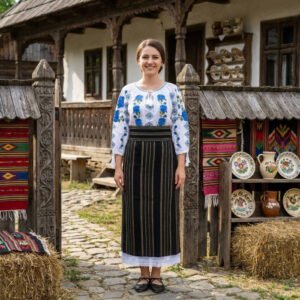 Costum popular format din catrinta , brau si ie - Alexandra