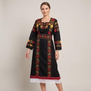 Costum popular format din catrinta , brau si ie - Asha
