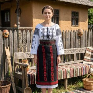 Costum popular format din catrinta , brau si ie - Bianca