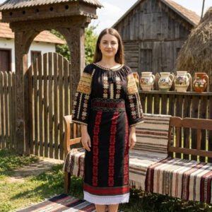 Costum popular format din catrinta , brau si ie - Cleopatra 2