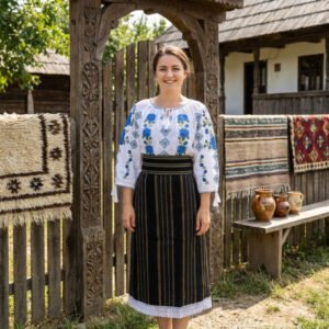 Costum popular format din catrinta , brau si ie - Elisabeta