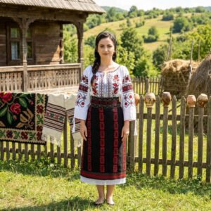 Costum popular format din catrinta , brau si ie - Gheorghita