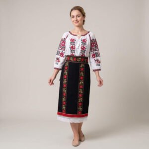 Costum popular format din catrinta , brau si ie - Kassandra 2