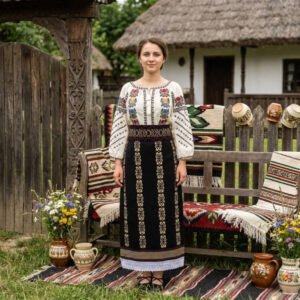 Costum popular format din catrinta , brau si ie - Maria