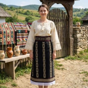 Costum popular format din catrinta , brau si ie - Nadia