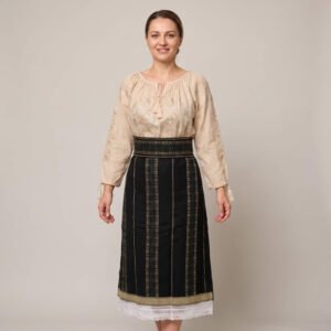 Costum popular format din catrinta , brau si ie - Nadin 3
