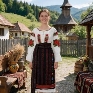Costum popular format din catrinta , brau si ie Ramona 2