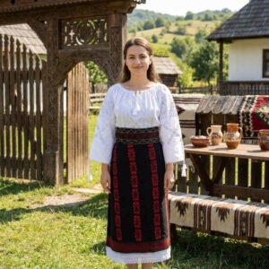 Costum popular format din catrinta , brau si ie - Ramona