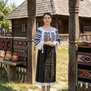 Costum popular format din catrinta , brau si ie - Roberta 3