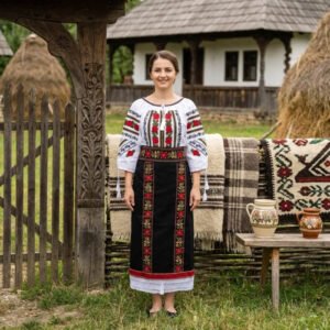 Costum popular format din catrinta , brau si ie - Robertina 2