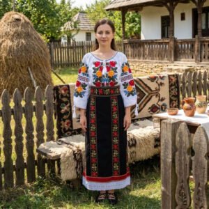 Costum popular format din catrinta , brau si ie - Robertina 4