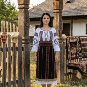 Costum popular format din catrinta , brau si ie - Sandica 2