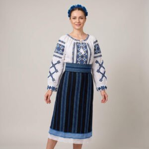 Costum popular format din catrinta , brau si ie - Sandica 5