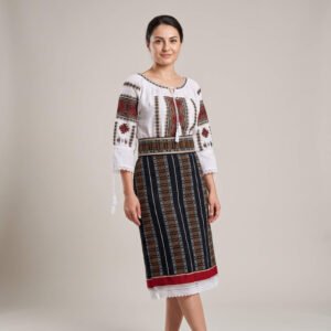 Costum popular format din catrinta , brau si ie - Sandica 7